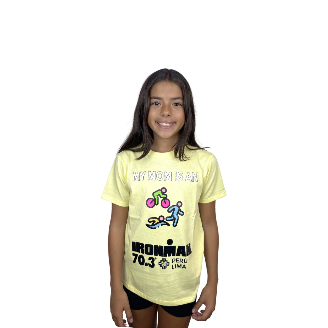CAMISETA IRONKIDS MY MOM IS AN IRONMAN COLOR AMARILLO | IRONMAN