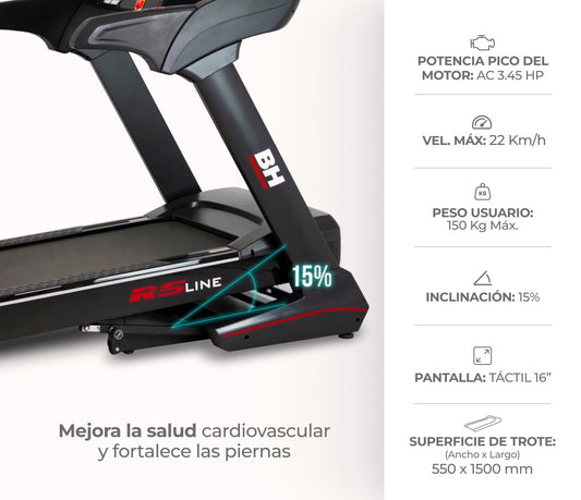 TROTADORA BH RS1000 TFT NEGRO | MONARK