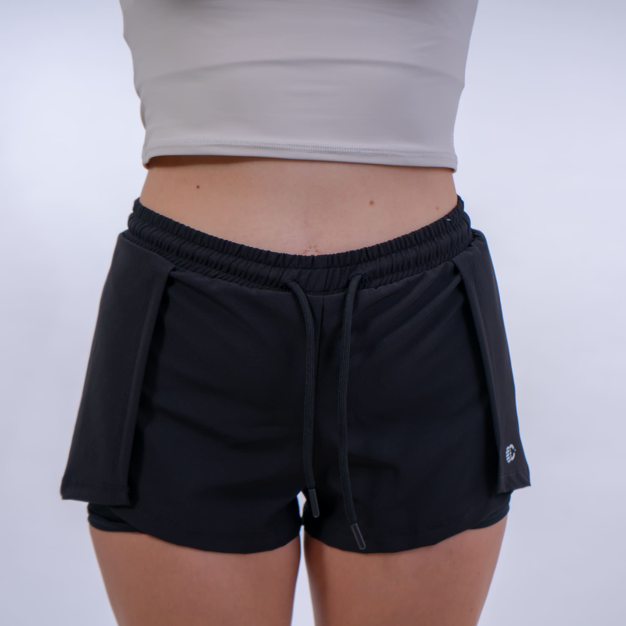 SHORT DE RUNNING SUNSET VIBES - BLACK | CINCO AM