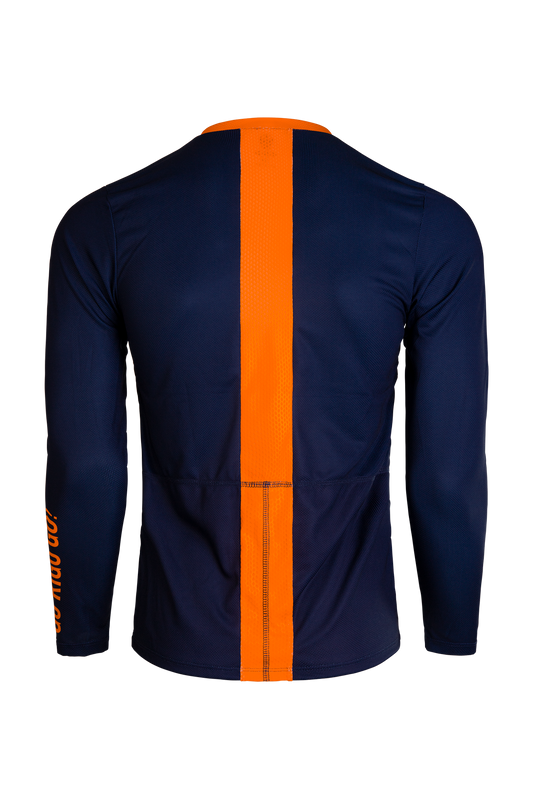 JERSEY MTB ALL MOUNTAIN UNISEX PARA MTB MARCA GO RIGO GO COLOR AZUL OSCURO - CINCO AM