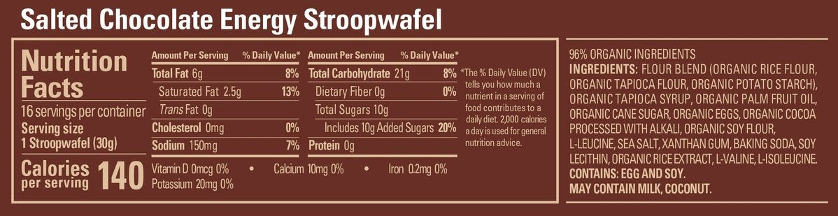 ENERGY STROOPWAFEL - SALTED CHOCOLATE - SIN CAFEÍNA | GU