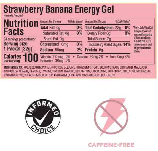 GEL BANANA STRAWBERRY SIN CAFEINA | GU - CINCO AM