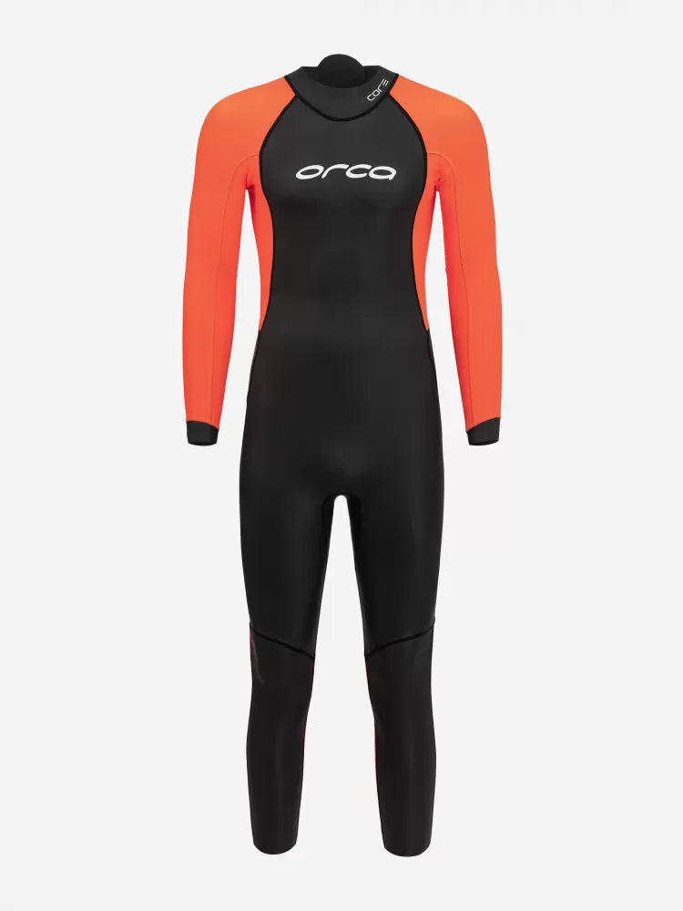 WETSUIT HIVIS HOMBRE PARA AGUAS ABIERTAS COLOR NEGRO/NARANJA | ORCA