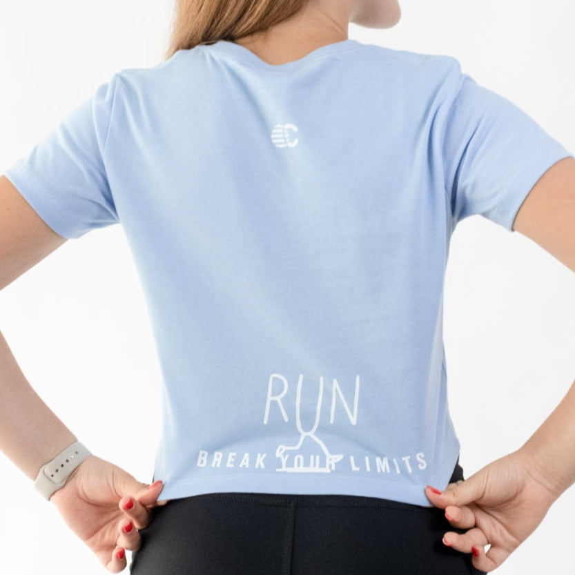 CROP TOP LIFESTYLE WOMEN SKY BLUE RUNNING | CINCO AM