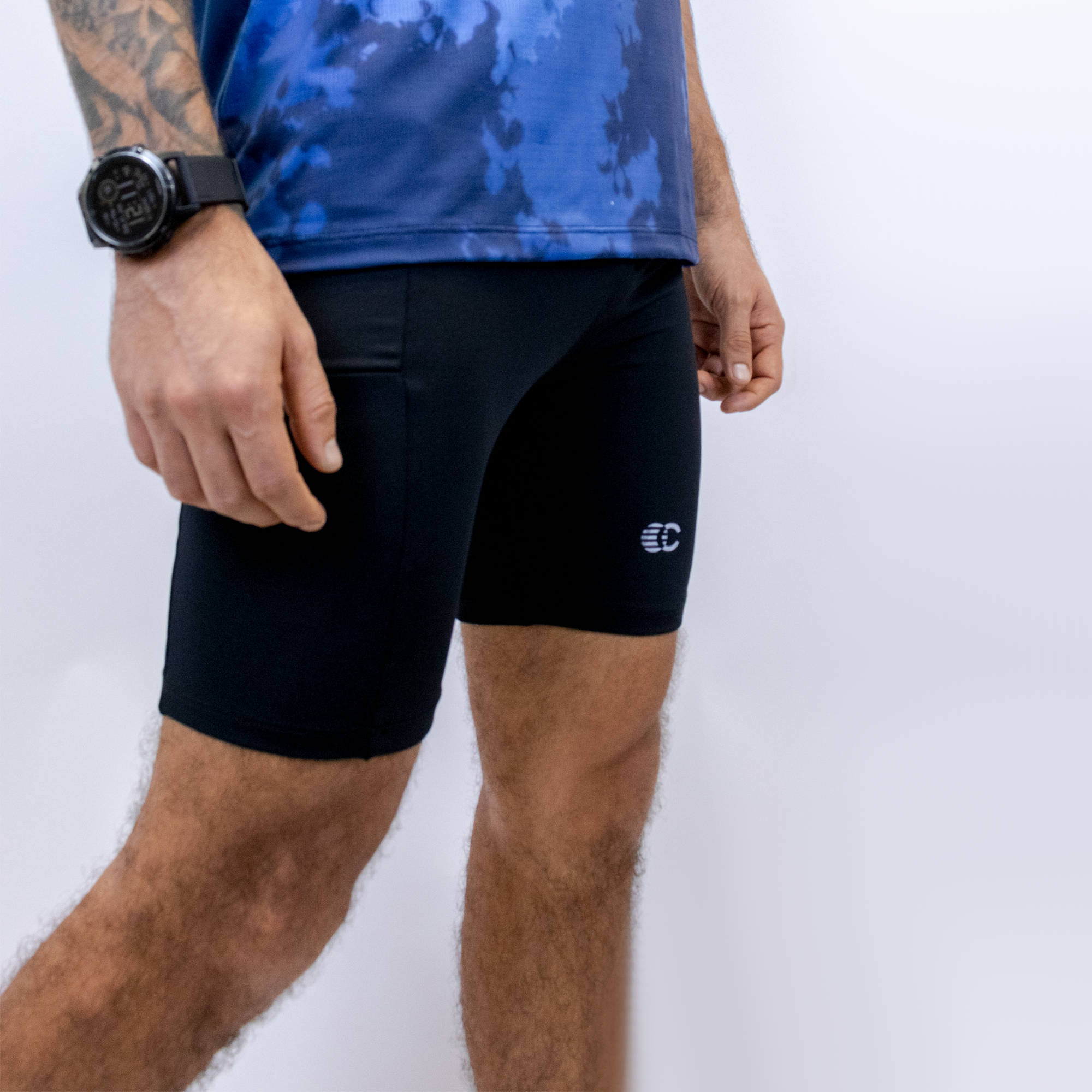 PANTALONETA COLORS HOMBRE NEGRO CINCO AM RUNNING