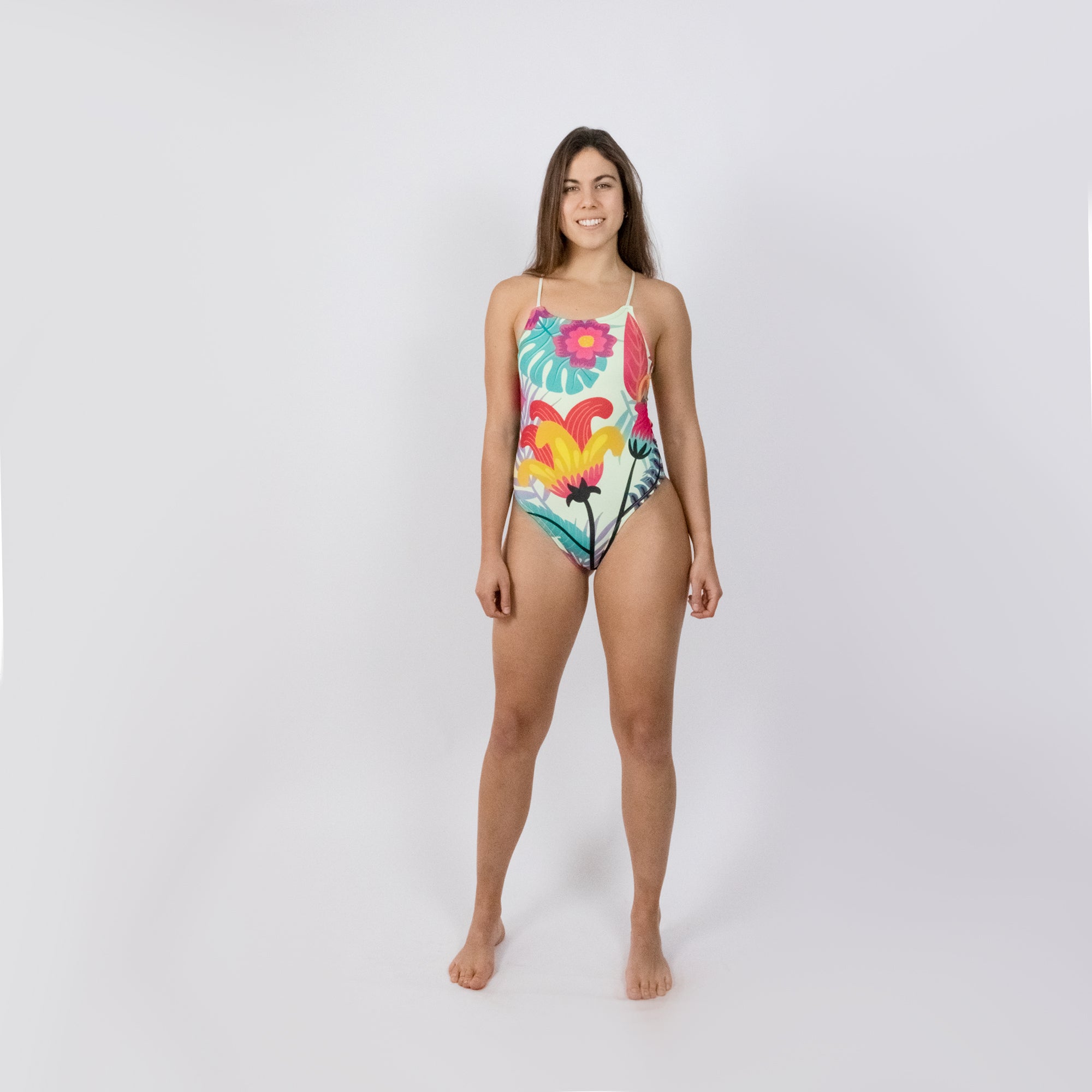 ALOHA ROPA DE BAÑO FLORES DE HAWAII VERDE AGUA | CINCO AM