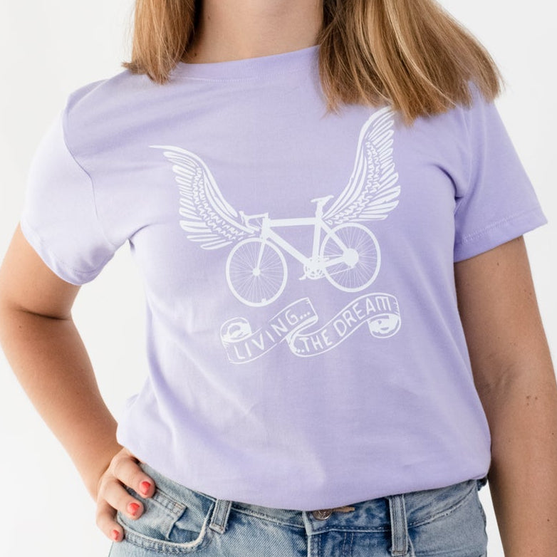 CAMISETA LIFESTYLE WOMEN LILA BIKE | CINCO AM