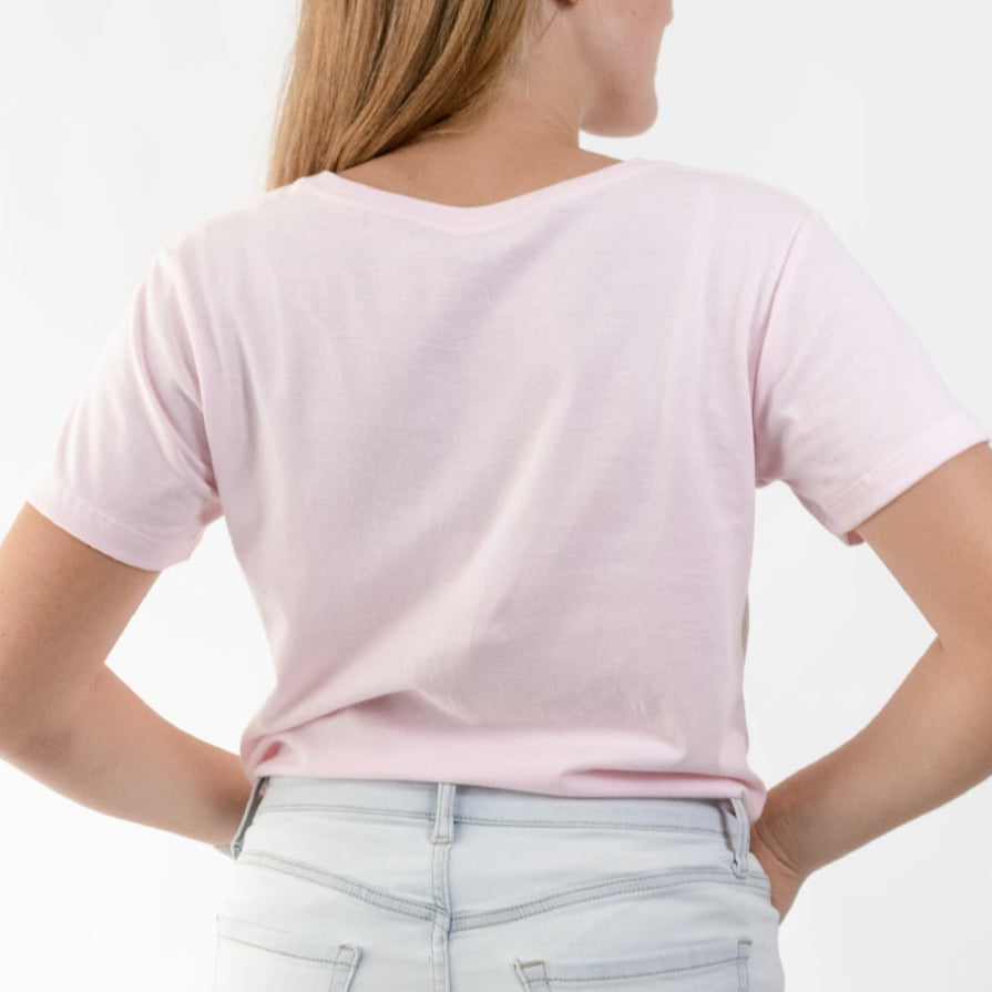 CAMISETA LIFESTYLE WOMEN CLEAR PINK TRI | CINCO AM