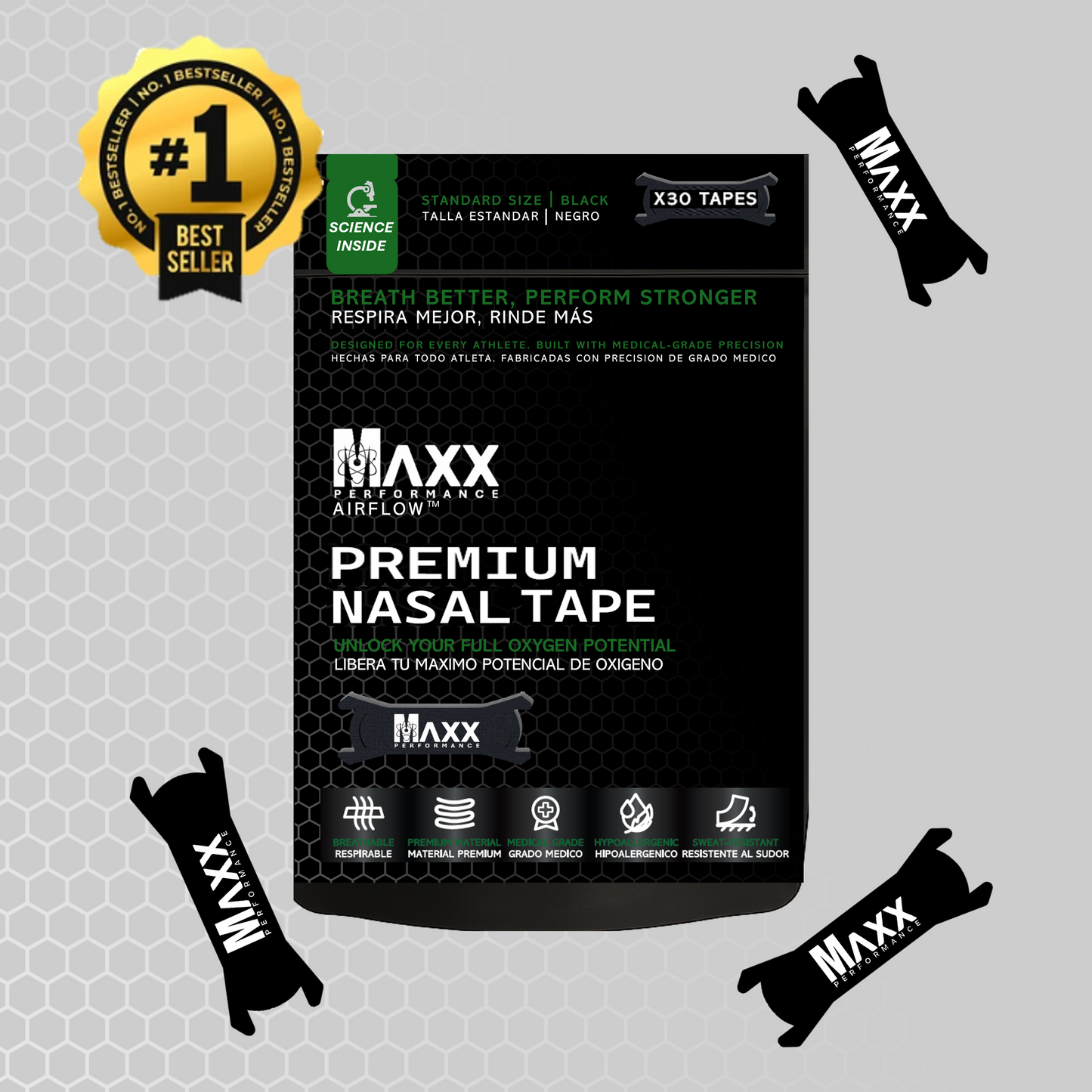 TIRAS NASALES PREMIUM | MAXX NUTRITION