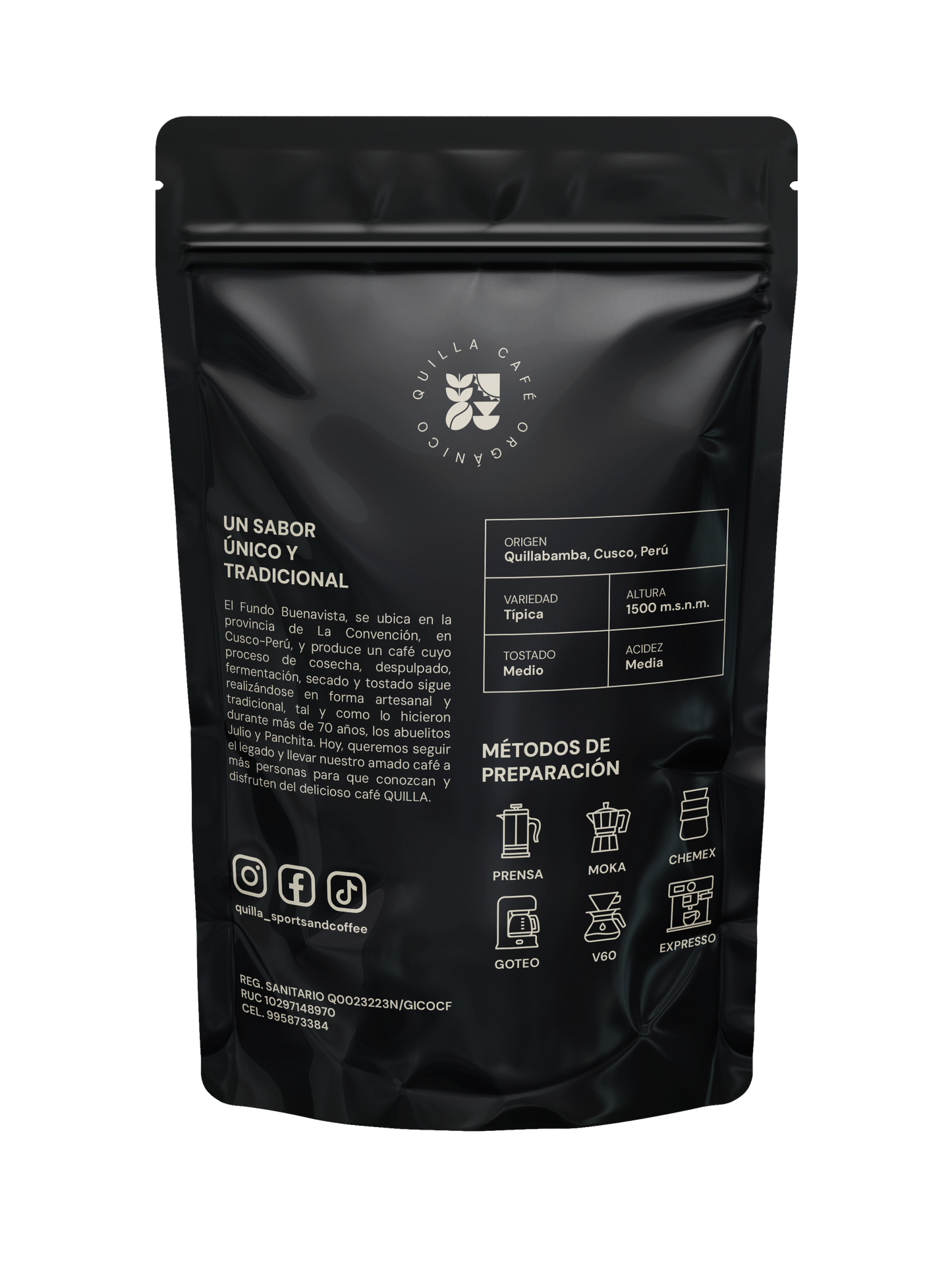 CAFE ORGÁNICO EN GRANO 250G | QUILLA - CINCO AM