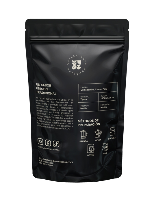 CAFE ORGANICO MOLIDO 250G | QUILLA - CINCO AM