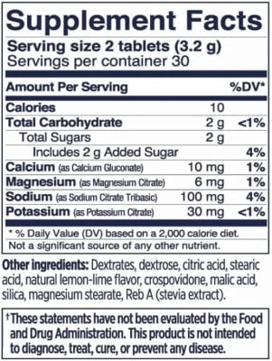 LEMON-LIME ELECTROLYTE FASTCHEWS 60 TABLETAS | SALTSTICK - CINCO AM