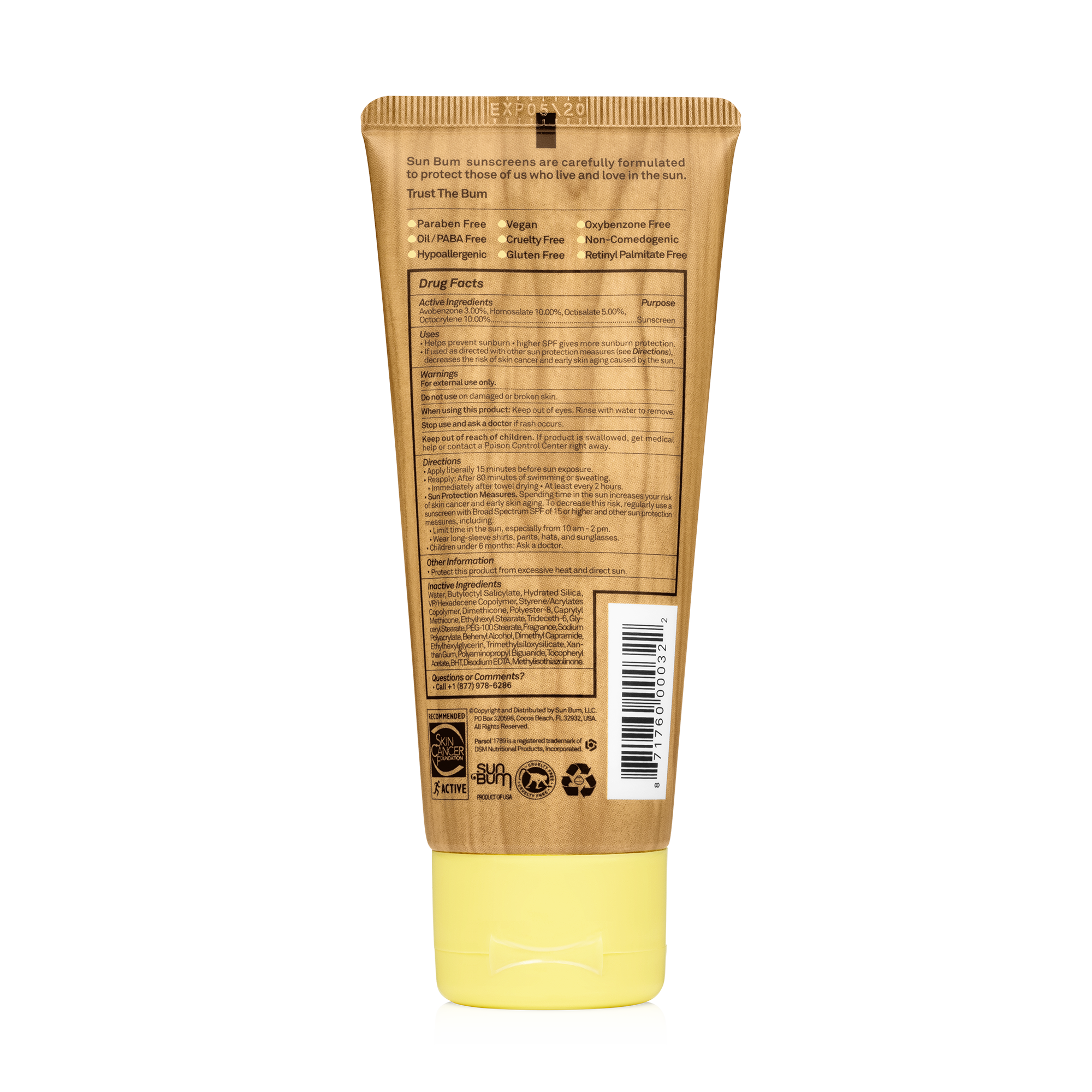 LOCIÓN DE PROTECCIÓN SOLAR SPF 50 ORIGINAL PARA BODY CARE | SUN BUM