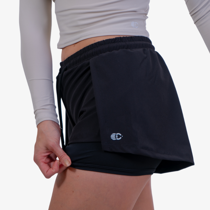 SHORT DE RUNNING SUNSET VIBES - BLACK | CINCO AM - CINCO AM