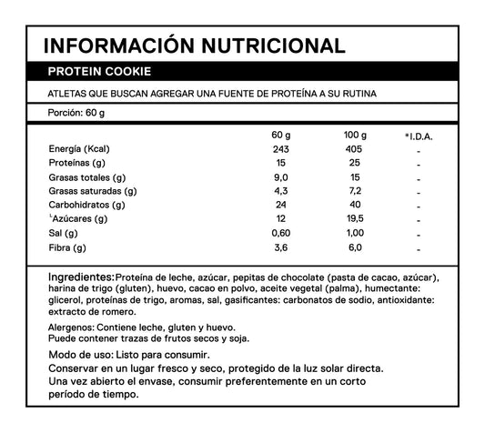 Protein Cookie Chocolate Chips | QNT - CINCO AM