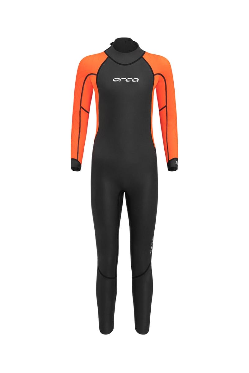 WETSUIT DE AGUAS ABIERTAS JUNIOR OW SQUAD COLOR NEGRO/NARANJA | ORCA