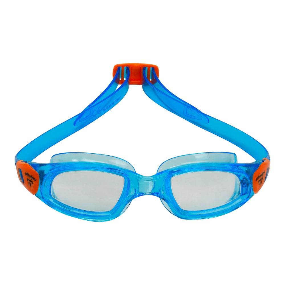 Phelps Lentes Tiburon Kid / Celeste - Naranja / Clear | PHELPS - CINCO AM