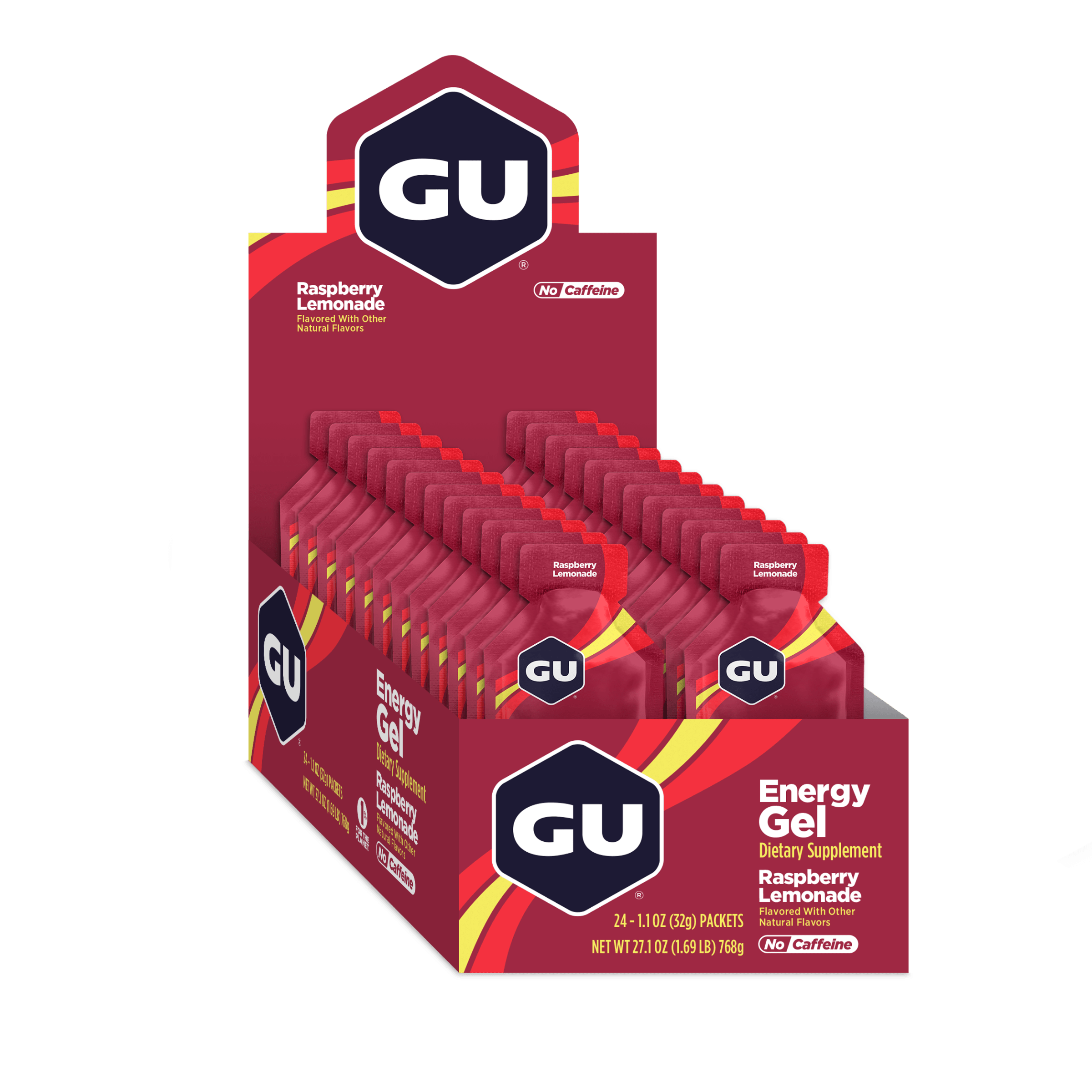 GEL RASPERRY LEMONADE SIN CAFEINA CAJA 24 | GU