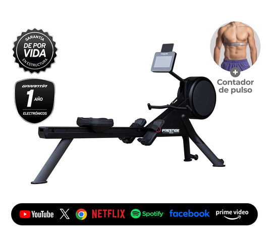 MAQUINA DE REMO PRESTIGE R1000 PLUS NEGRO/GRIS | MONARK