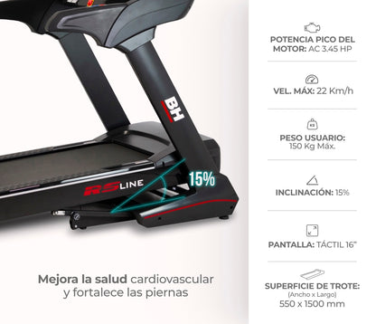 TROTADORA BH RS1000 TFT NEGRO | MONARK - CINCO AM