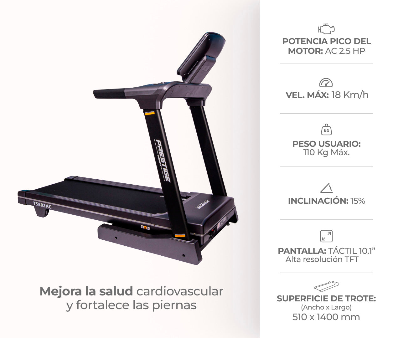 TROTADORA PRESTIGE T5802AC NEGRO | MONARK - CINCO AM