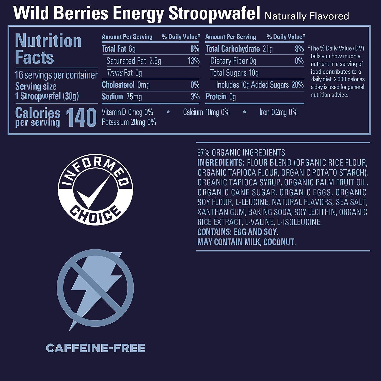 ENERGY STROOPWAFEL - WILD BERRIES - SIN CAFEÍNA | GU - CINCO AM