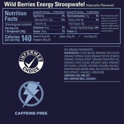 ENERGY STROOPWAFEL - WILD BERRIES - SIN CAFEÍNA | GU - CINCO AM