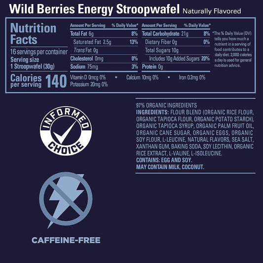 ENERGY STROOPWAFEL - WILD BERRIES - SIN CAFEÍNA | GU - CINCO AM
