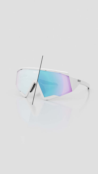 Spectro White / Photochromic Turquoise Mirror | KOO - CINCO AM