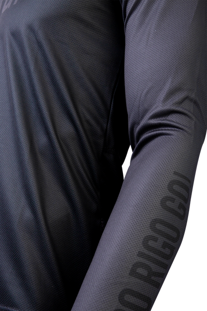 JERSEY MTB TIZON UNISEX PARA MTB MARCA GO RIGO GO COLOR NEGRO - CINCO AM