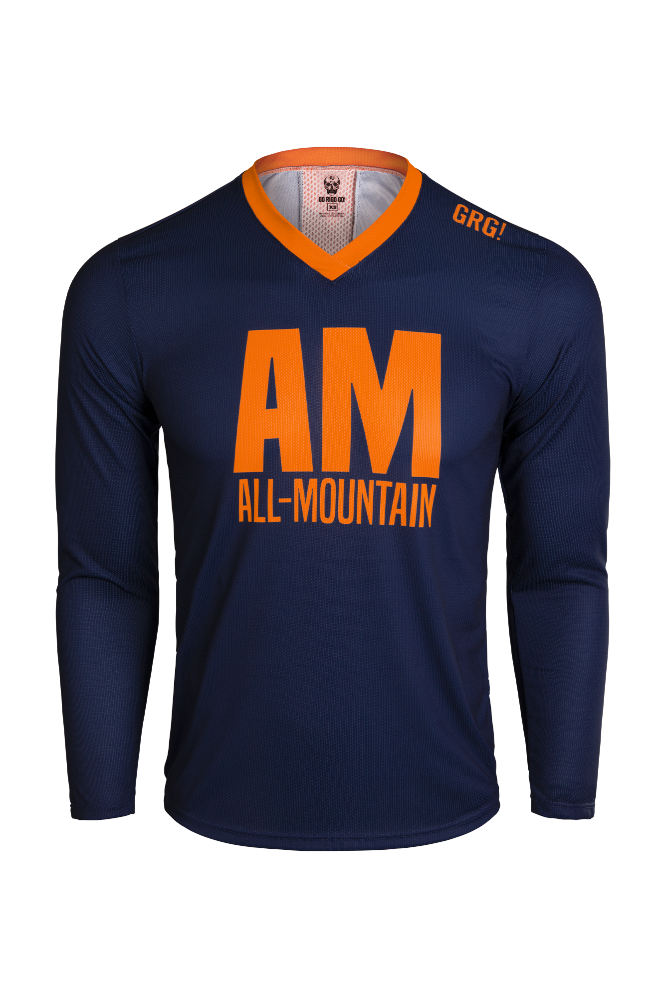 JERSEY MTB ALL MOUNTAIN UNISEX PARA MTB MARCA GO RIGO GO COLOR AZUL OSCURO - CINCO AM