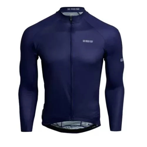 Camiseta ciclismo M/L confort KM100 clásica (azul)