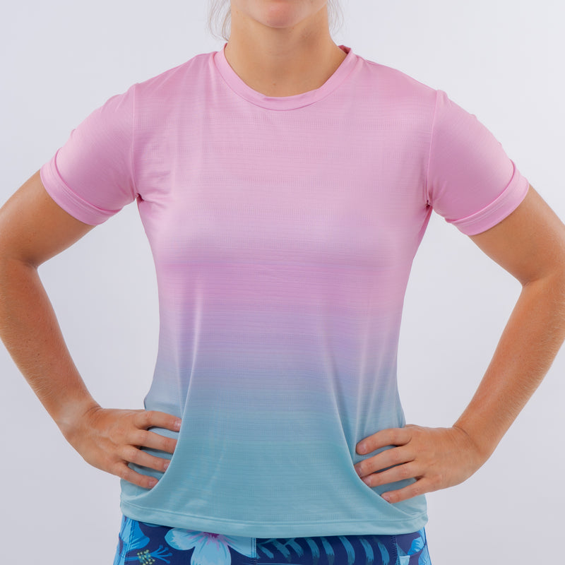 CAMISETA DRY FIT SUNSET VIBES - PINK TROPICAL | CINCO AM