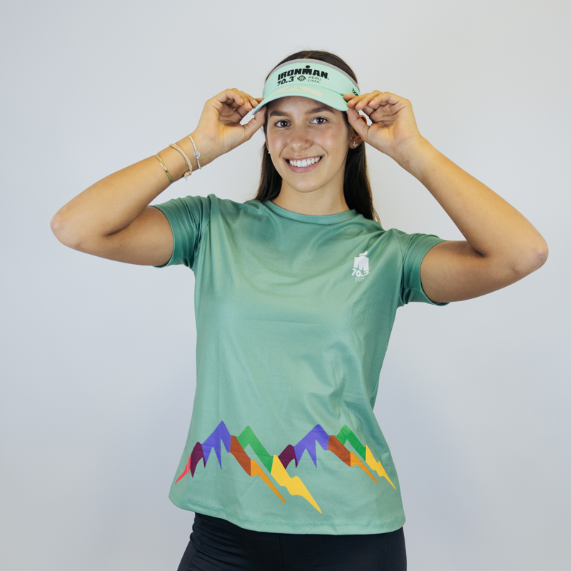 CAMISETA DRY-FIT MONTAÑA 7 COLORES MUJER  COLOR VERDE | IRONMAN