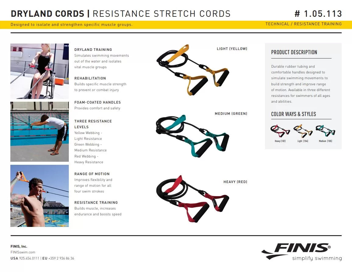 DRYLAND CORD LIGHT PARA NATACIÓN COLOR AMARILLO | FINIS - CINCO AM
