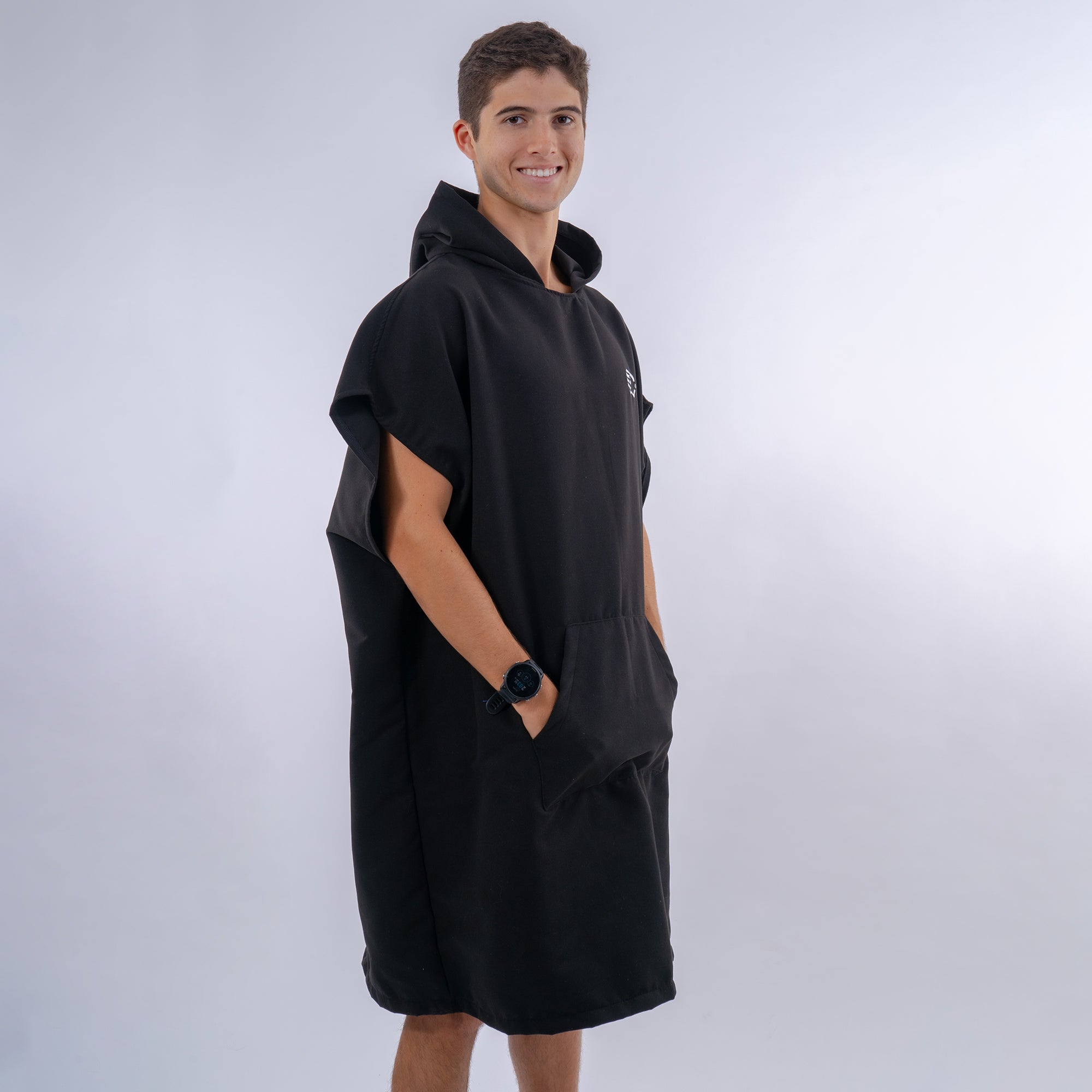 BLACK SWIM PONCHO | ALOHA CINCO AM