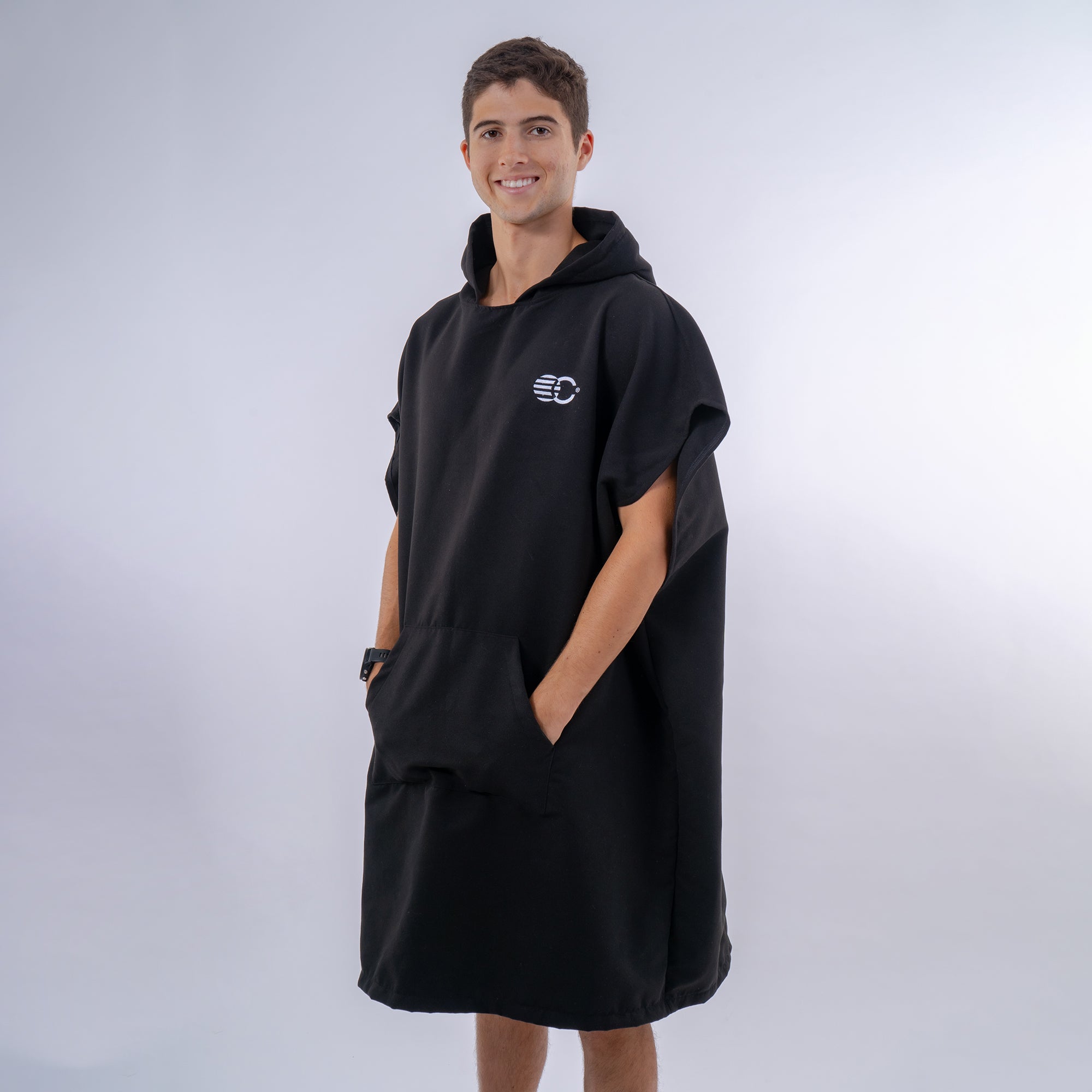 BLACK SWIM PONCHO | ALOHA CINCO AM