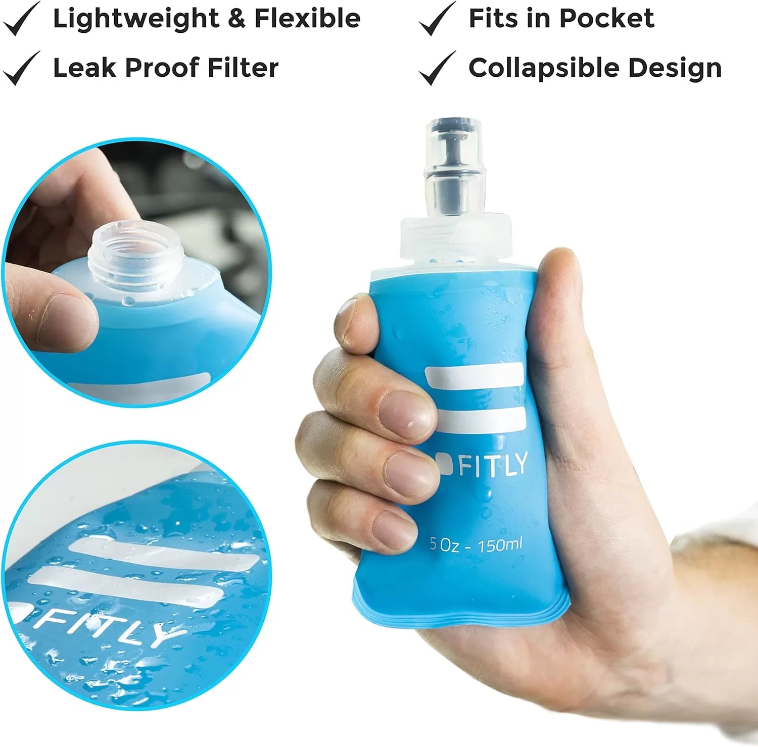 FITLY SOFT FLASK 5 OZ PARA RUNNING COLOR TURQUEZA | FITLY