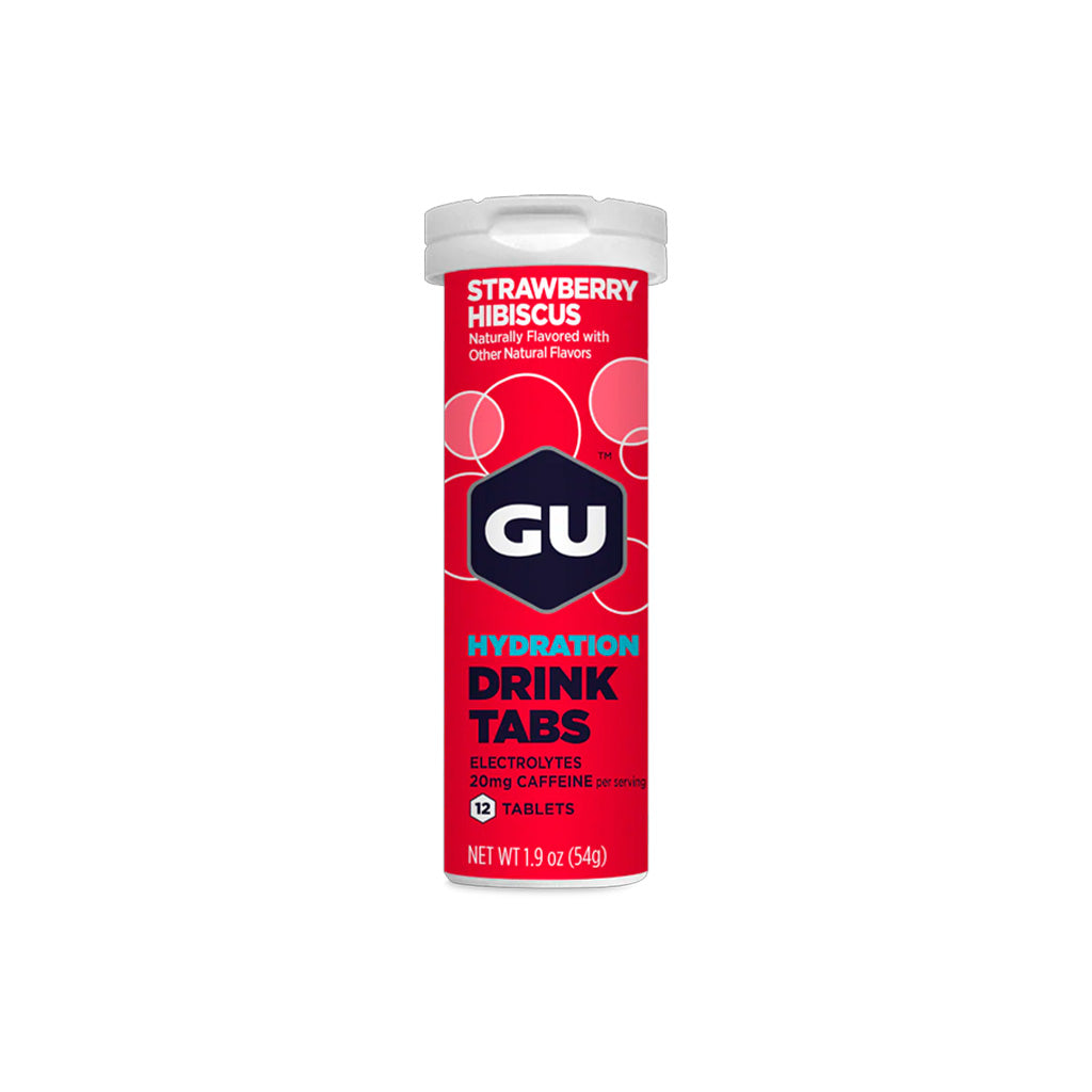 TABS DE HIDRATACIÓN STRAWBERRY HIBISCUS + CAFEÍNA | GU