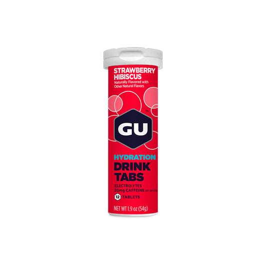 TABS DE HIDRATACIÓN STRAWBERRY HIBISCUS + CAFEÍNA | GU - CINCO AM
