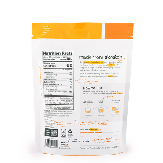 SKRATCH HYDRATION DRINK MIX 440GR | ORANGE - CINCO AM