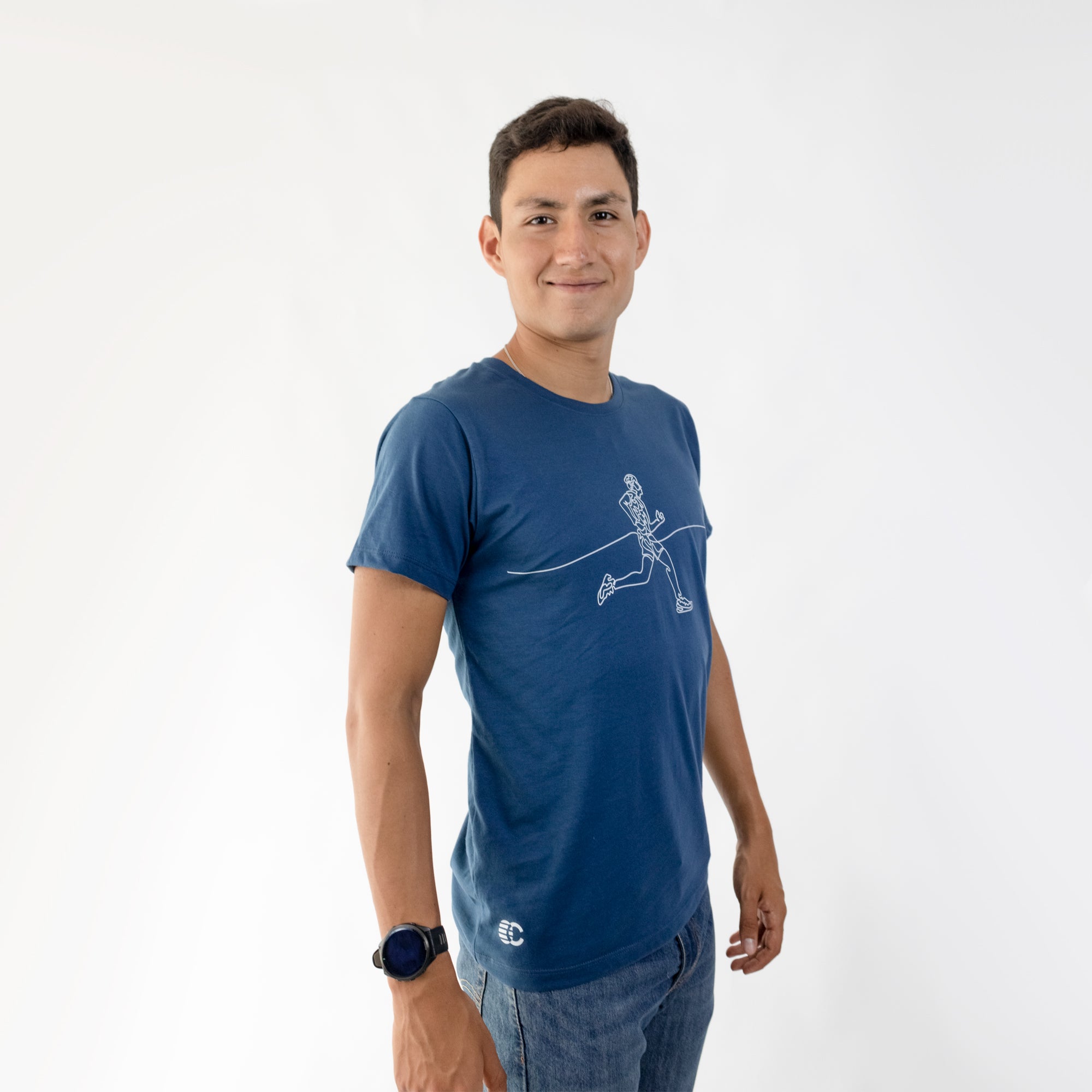 CAMISETA LIFESTYLE MAN BLUE RUNNER | CINCO AM