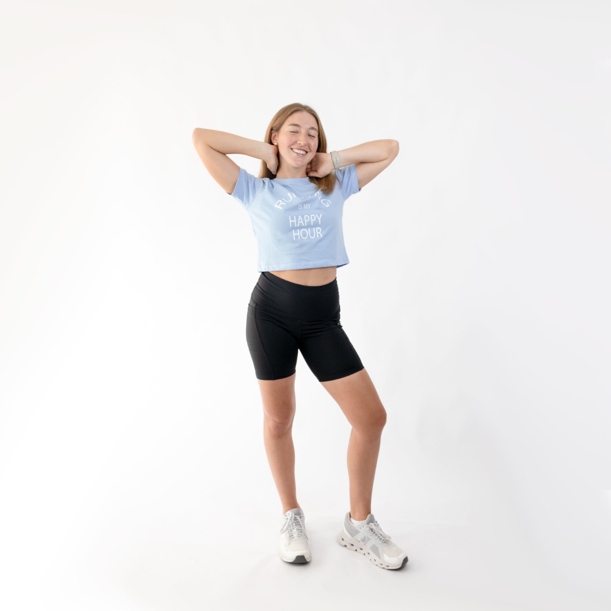 CROP LIFESTYLE WOMEN SKY BLUE RUNNING | CINCO AM