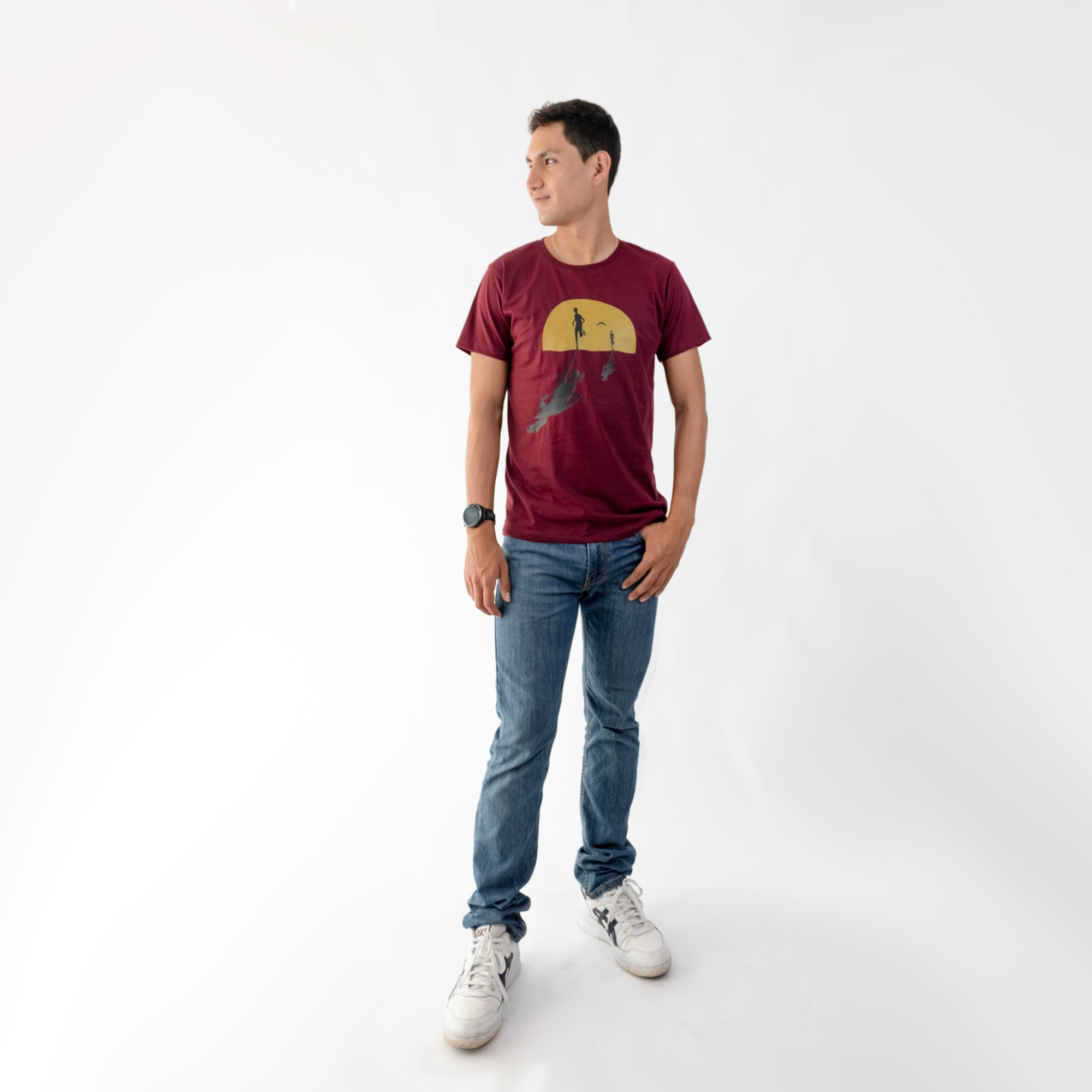 CAMISETA LIFESTYLE MAN WINE RUNNER | CINCO AM