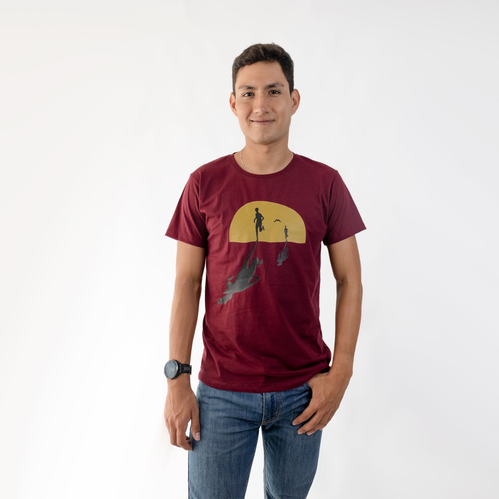 CAMISETA LIFESTYLE MAN WINE RUNNER | CINCO AM