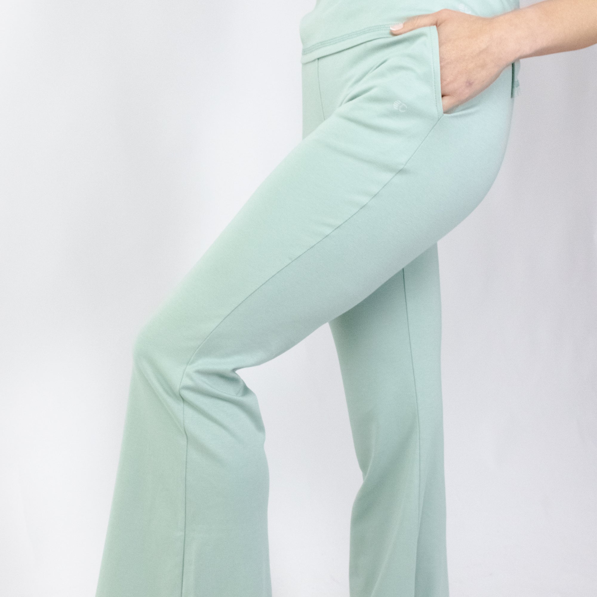 PANTALON PALAZO VERDE AGUA MUJER | MOVE