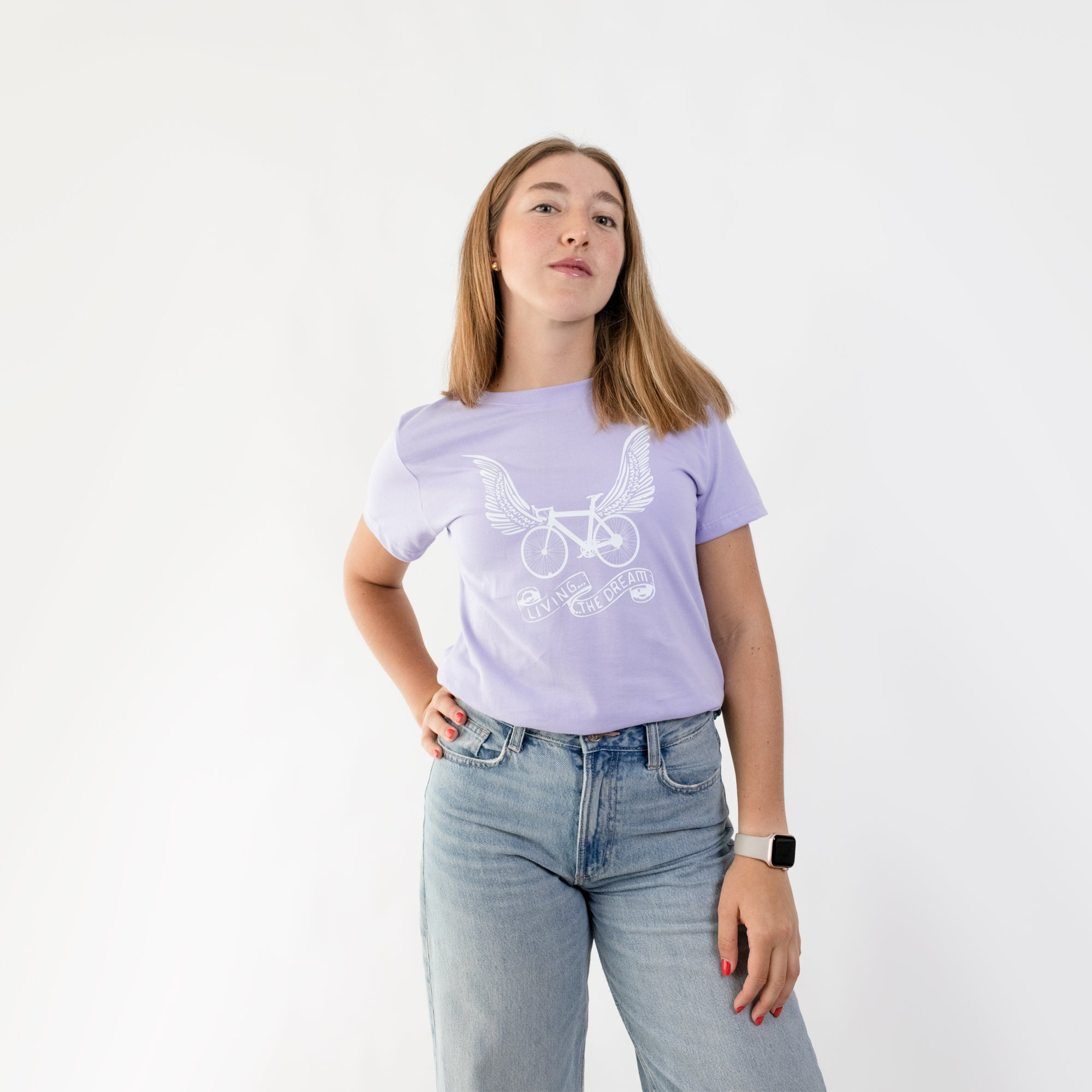 CAMISETA LIFESTYLE WOMEN LILA BIKE | CINCO AM