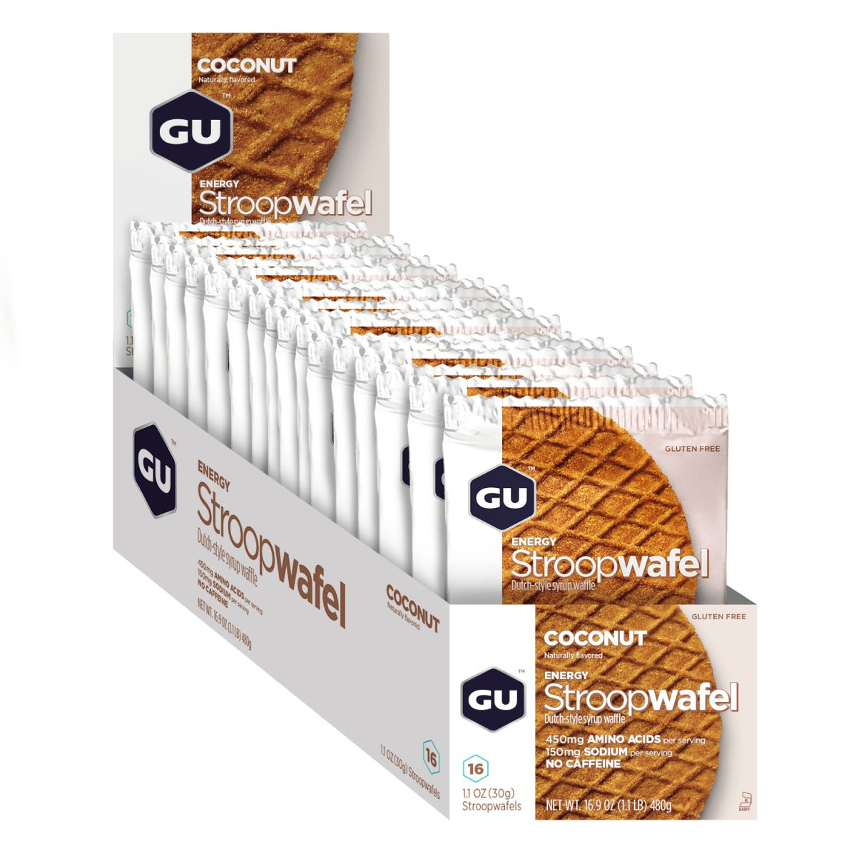 CAJA DE 16 UNIDADES STROOP WAFEL COCONUT | GU