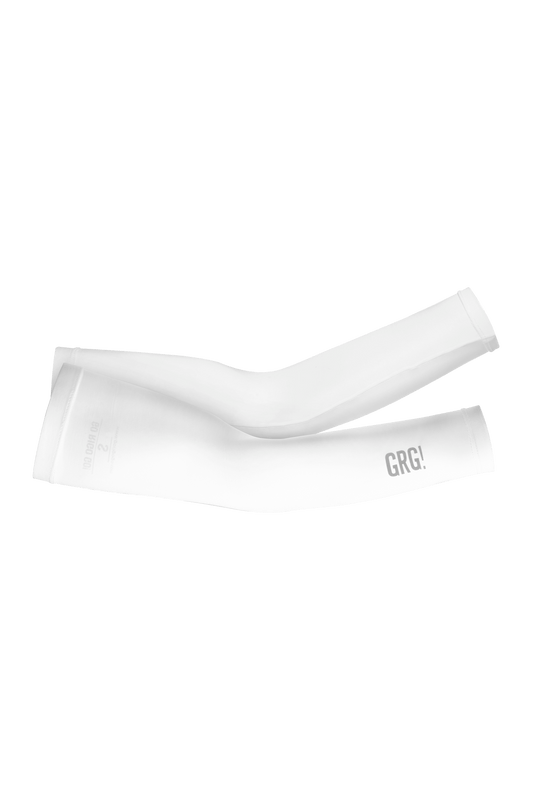 MANGAS PARA CICLISMO COLOR BLANCO | GO RIGO GO - CINCO AM