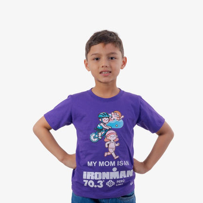 CAMISETA NIÑOS IM 70.3 PERÚ - MY MOM IS AN IRONMAN - CINCO AM